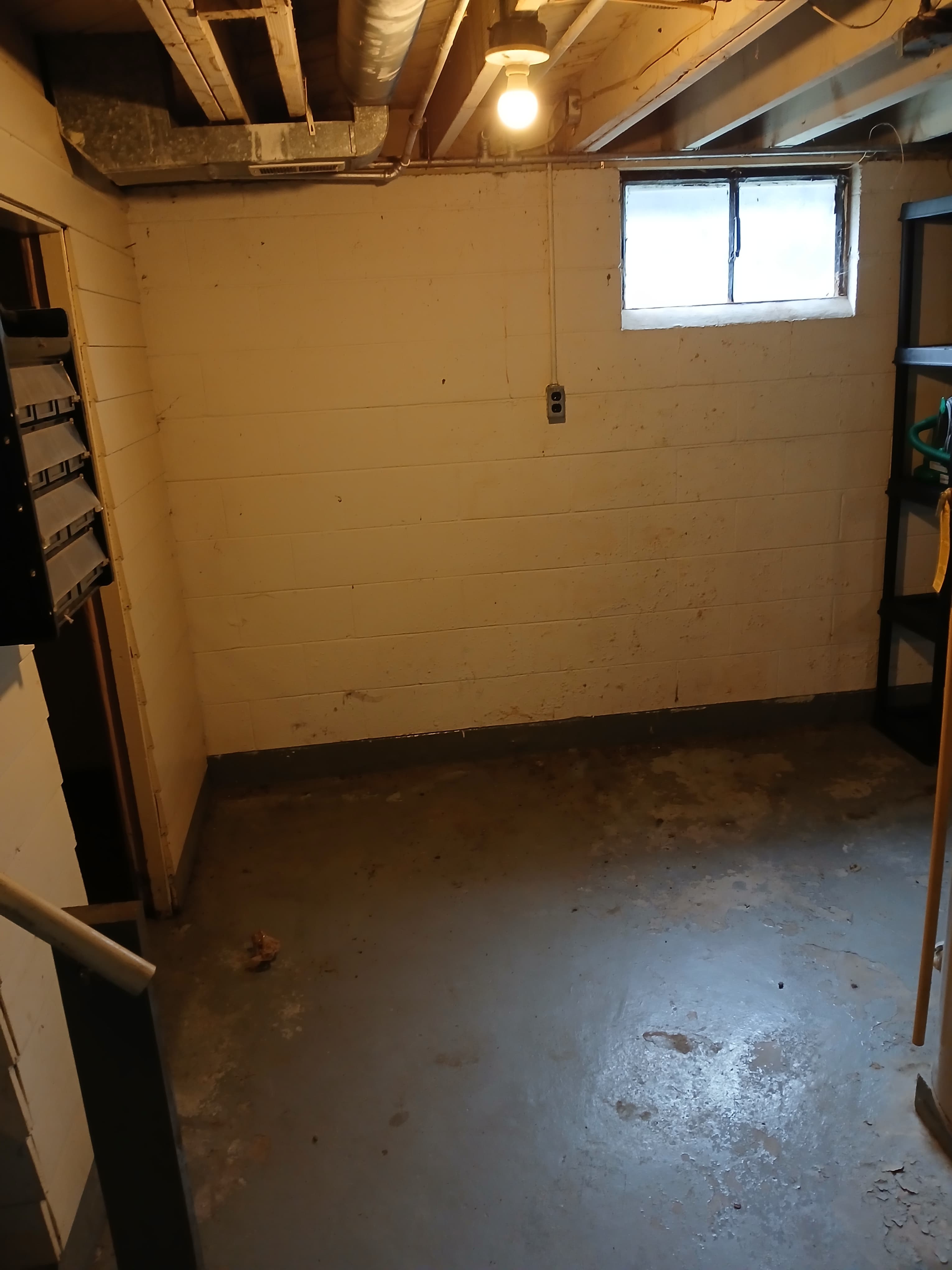Basement after a complete cleanout showing empty, clean space