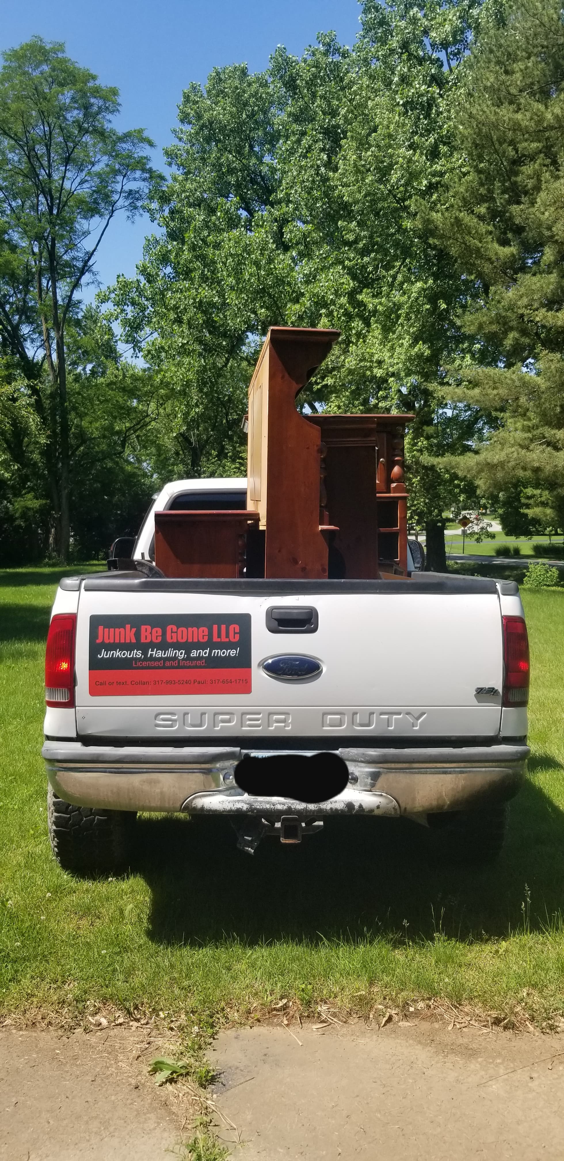 Large furniture removal in progress